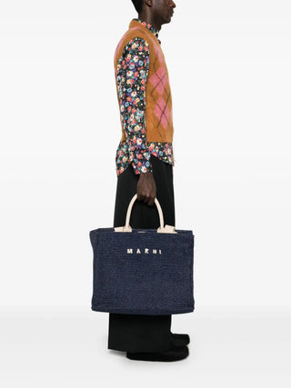 Marni Logo Embroidered Raffia Tote Bag | Shop in Lisbon & Online at SHEET-1.com