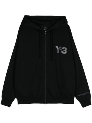 Y-3 Logo Print Zip-Up Hoodie | Shop in Lisbon & Online at SHEET-1.com