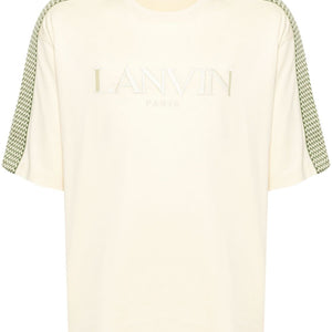 Lanvin Logo Embroidered Cotton T-Shirt | Shop in Lisbon & Online at SHEET-1.com