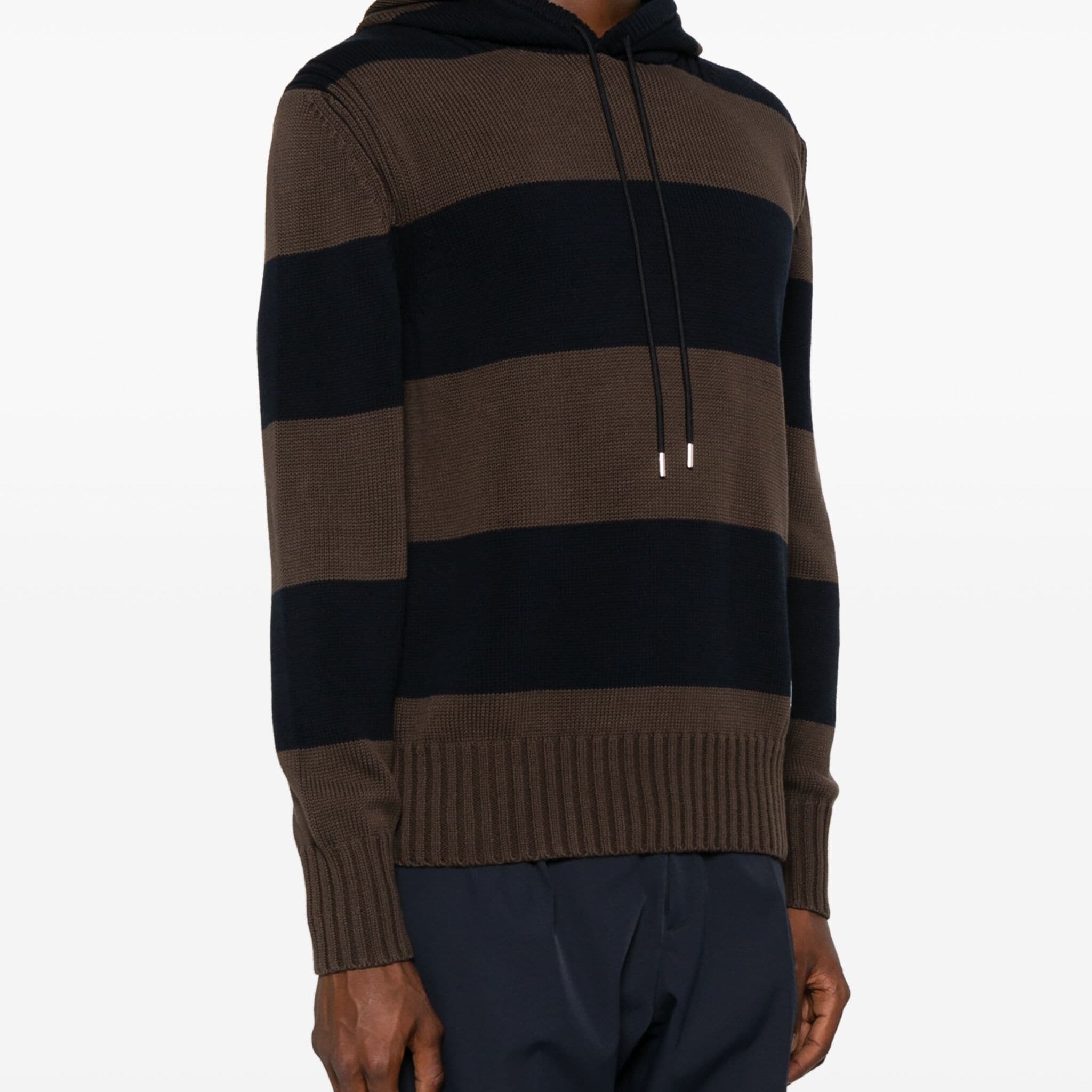 STRIPED HOODED JUMPER