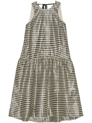 Ganni Gingham Check Jacquard Midi Dress | Shop in Lisbon & Online at SHEET-1.com