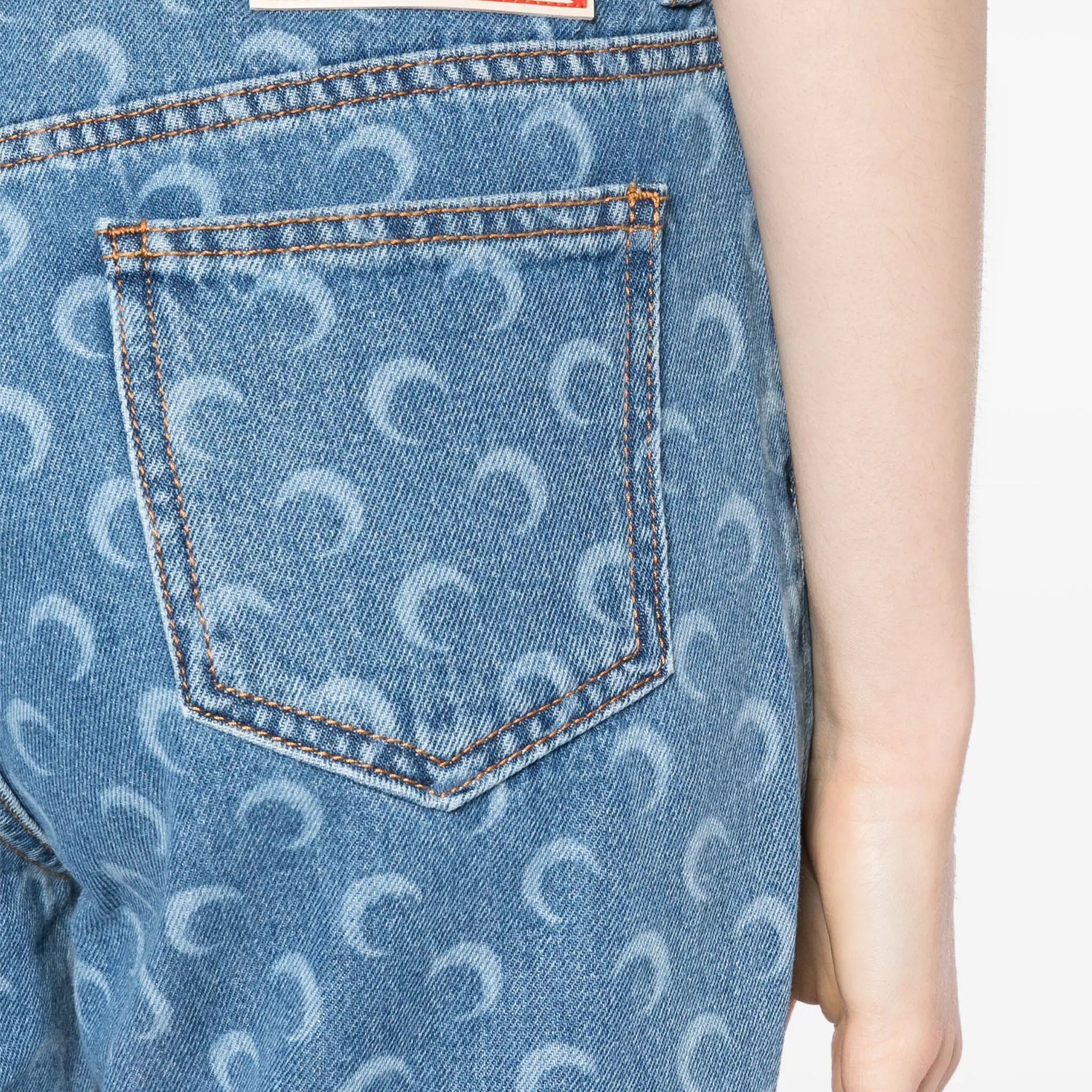 MOON LASER DENIM LOOSE JEANS