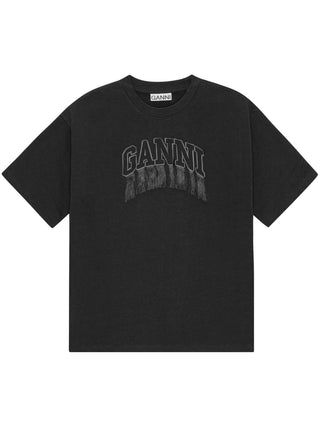 Ganni Logo Embroidered T-Shirt | Shop in Lisbon & Online at SHEET-1.com