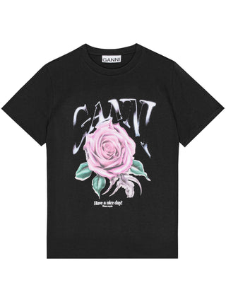 Ganni Logo Print Graphic T-Shirt | Shop in Lisbon & Online at SHEET-1.com