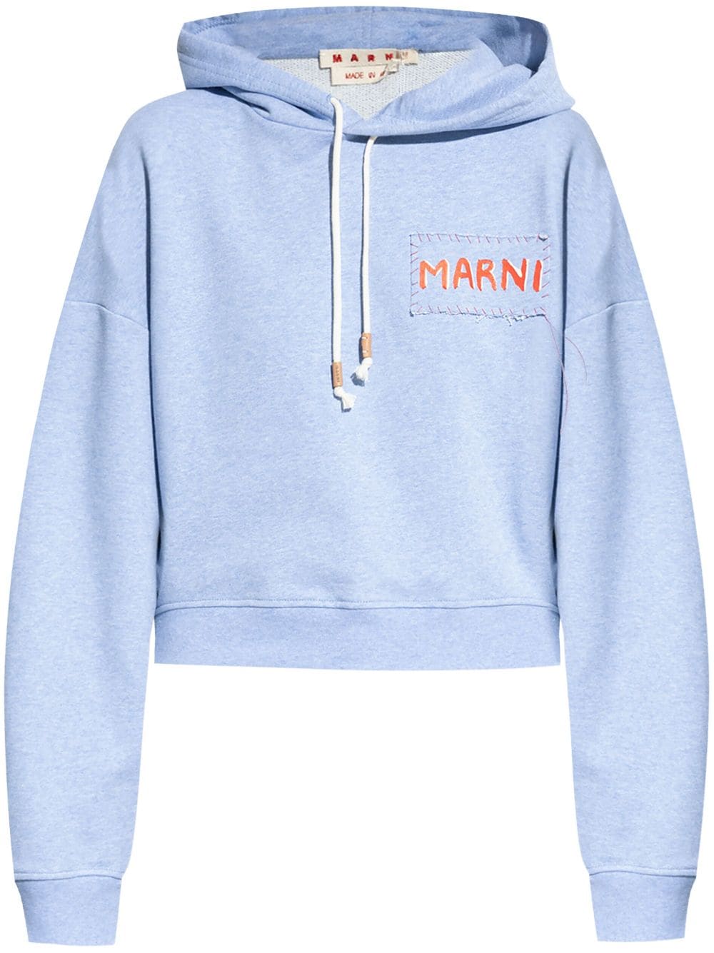 Marni Logo Appliqué Cotton Hoodie - SHEET-1 - LISBON STORE