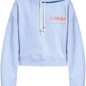 Marni Logo Appliqué Cotton Hoodie - SHEET-1 - LISBON STORE