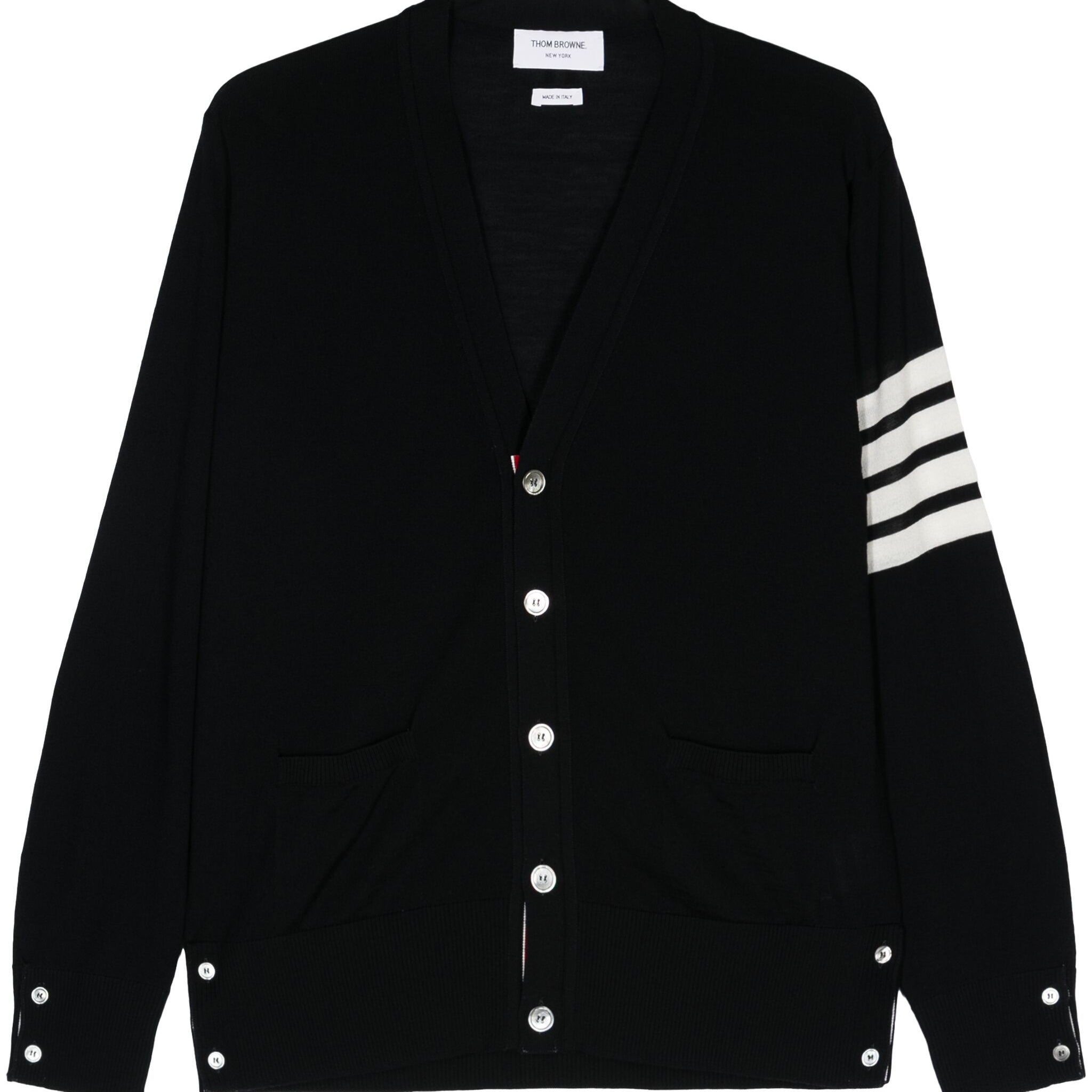 Thom Browne Wool Classic V-Neck Cardigan - SHEET-1 - LISBON STORE