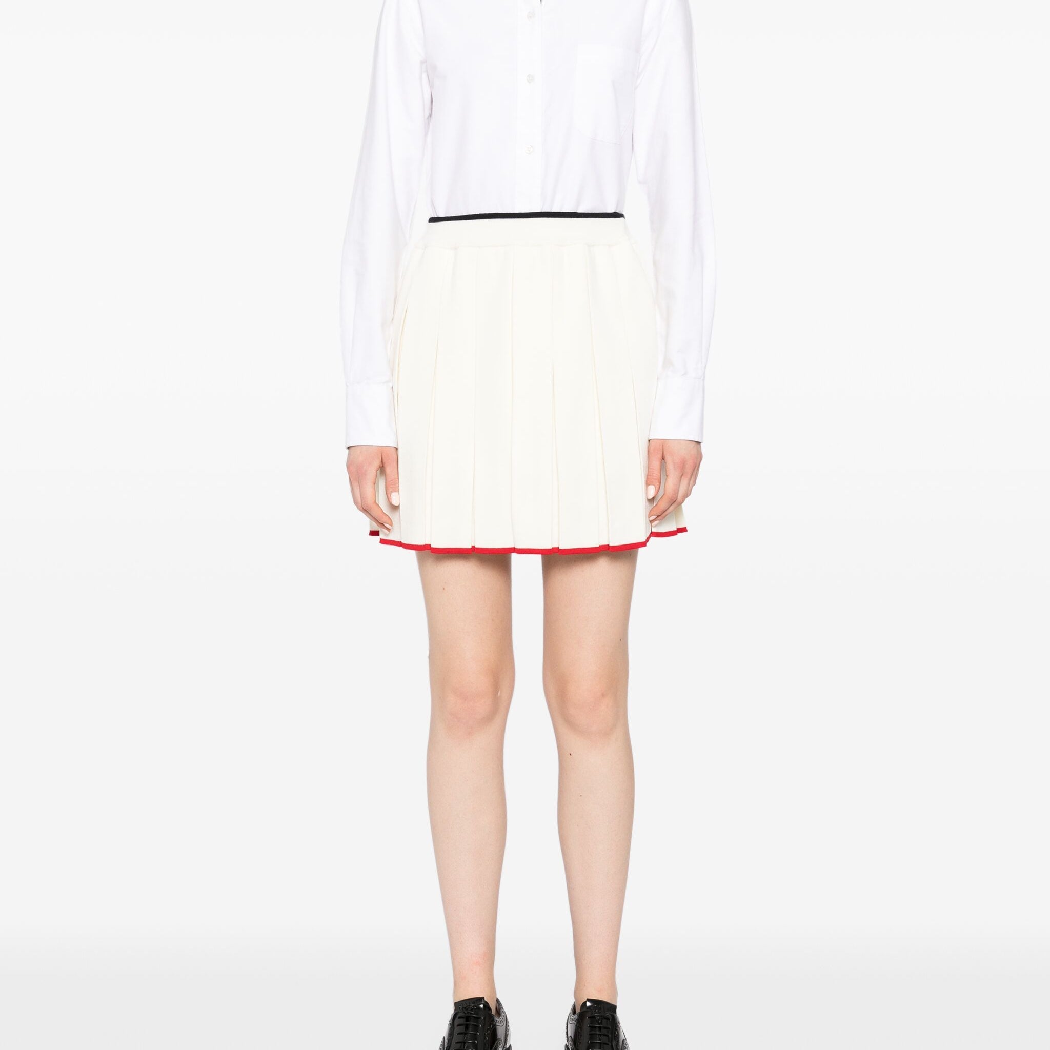 Thom Browne Full Needle Stitch Mini Pleated Skirt - SHEET-1 - LISBON STORE