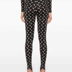 MOON PRINTED JERSEY STIRRUP LEGGINGS