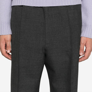 WOOL TAPERED TROUSERS