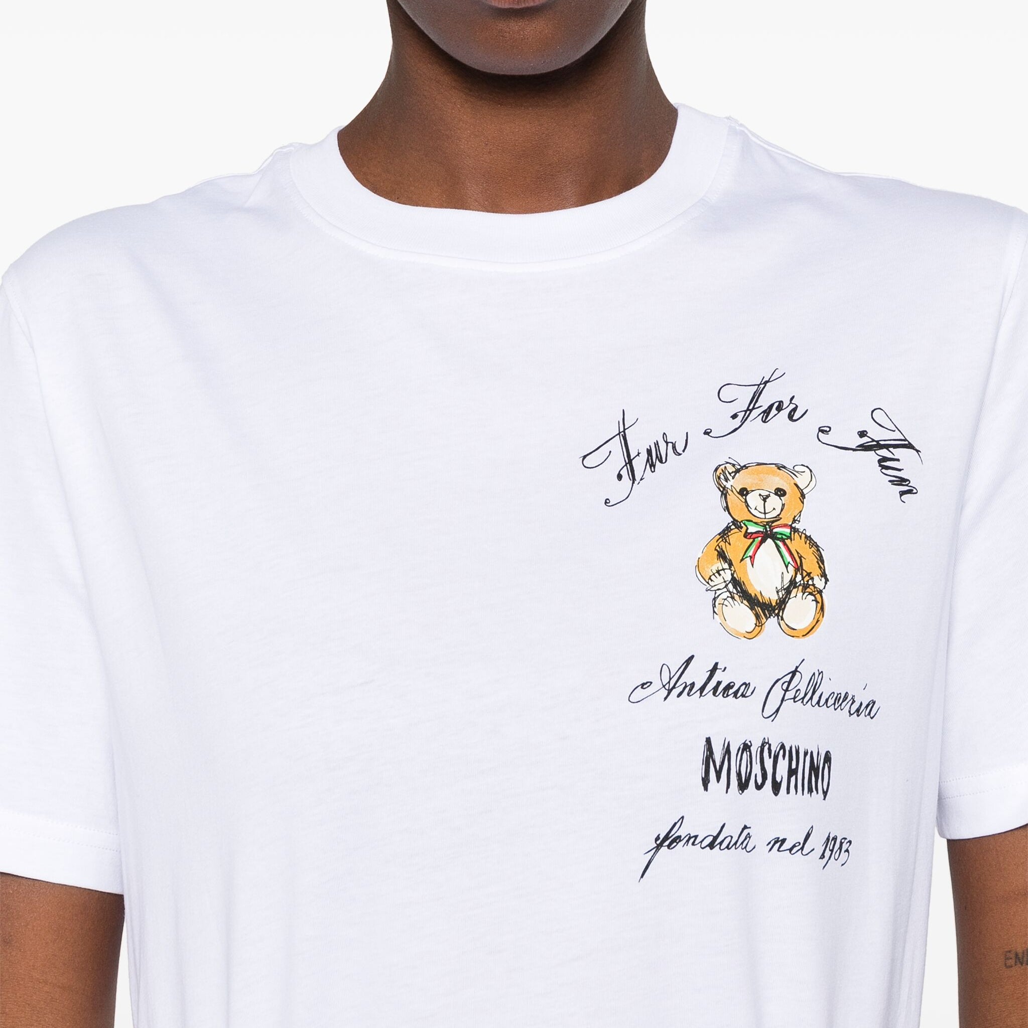 teddy bear-print T-shirt