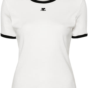 Courreges Signature Contrast T-Shirt | Shop in Lisbon & Online at SHEET-1.com