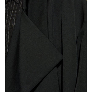 BLACK WOOL GABARDINE COAT