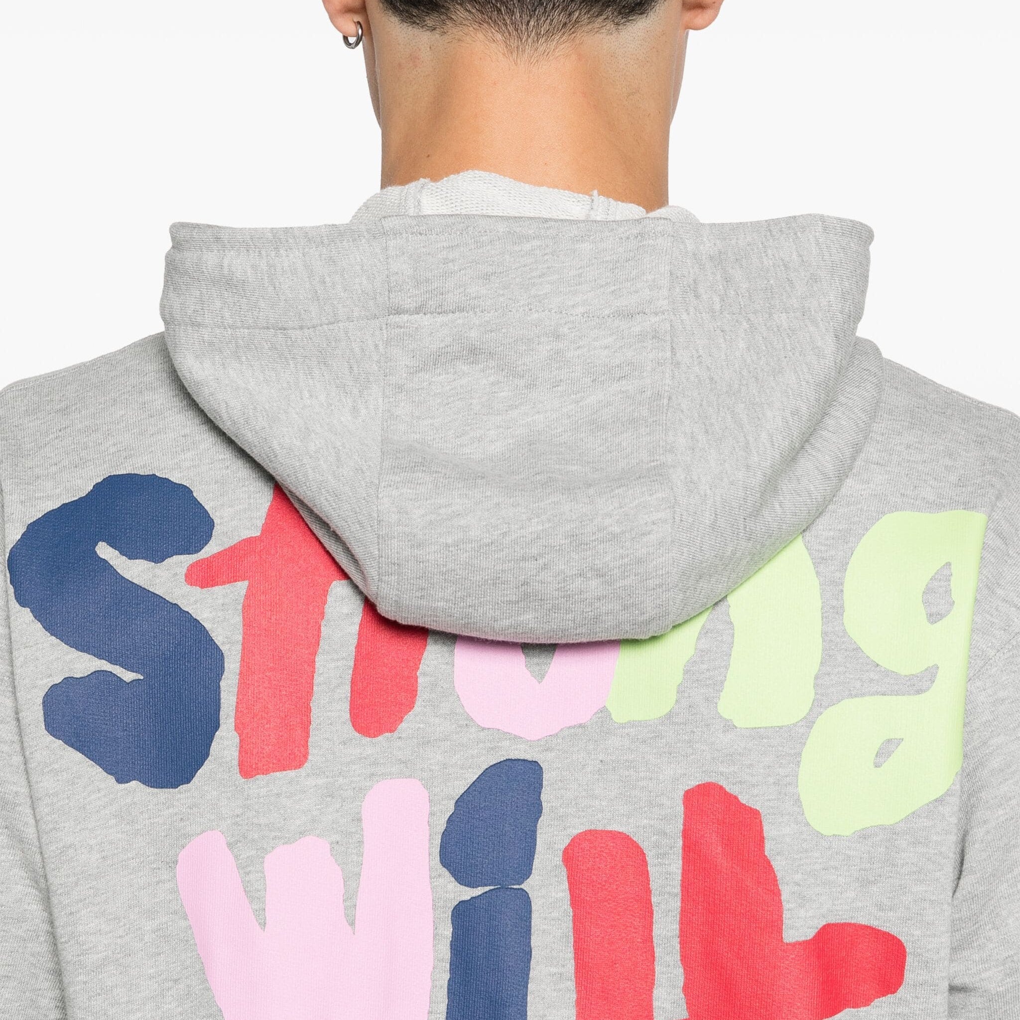 HOODIE MIT SLOGAN-PRINT Grau