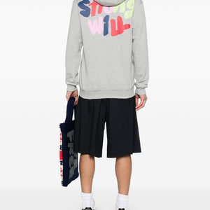 HOODIE MIT SLOGAN-PRINT Grau