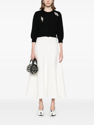 Simone Rocha Beaded Scallop Placket Knit Cardigan | Shop in Lisbon & Online at SHEET-1.com