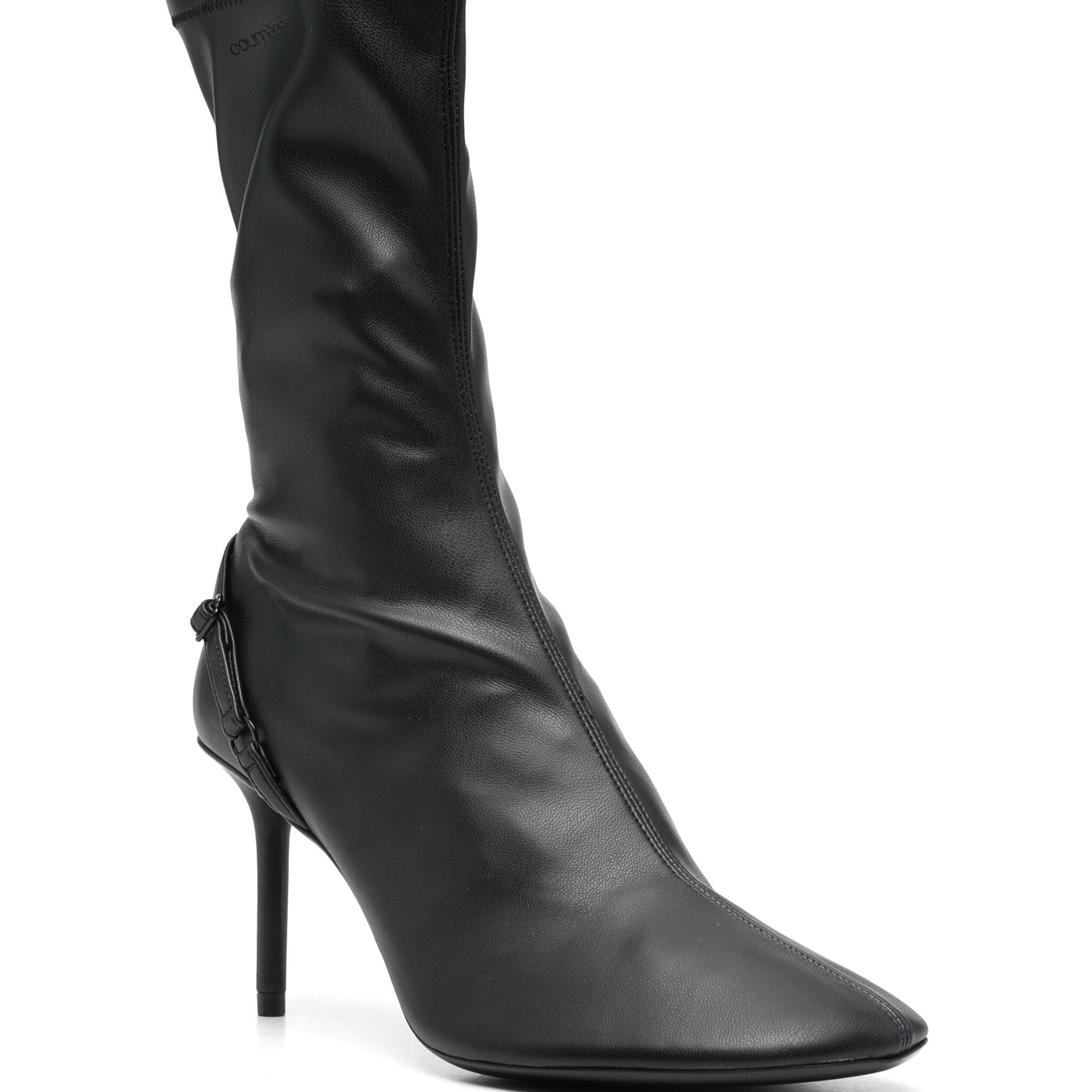 Courrèges Stretch Leather Effect Oblique Boots - SHEET-1 - LISBON STORE