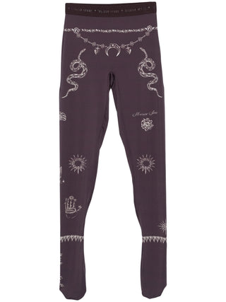 Marine Serre Tattoo Printed Jersey Leggings - SHEET-1 - LISBON STORE