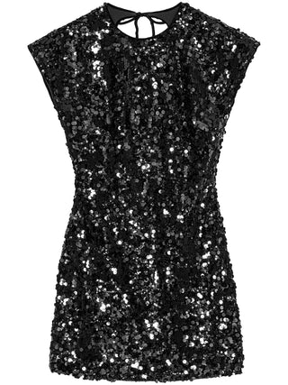 Ganni Velvet Sequins Mini Dress - SHEET-1 - LISBON STORE