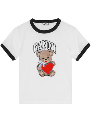 Ganni Basic Jersey Bear Small T-shirt - SHEET-1 - LISBON STORE