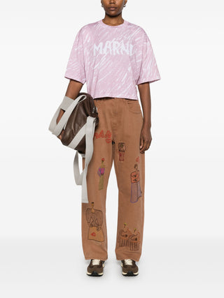 Marni Scribble Logo T-shirt - SHEET-1 - LISBON STORE