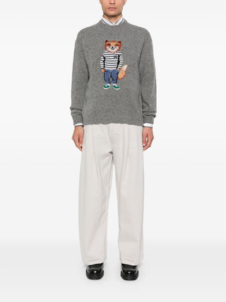 Maison Kitsuné Dressed Fox Intarsia Jumper - SHEET-1 - LISBON STORE