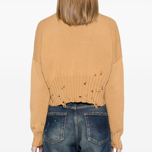 DISTRESSED CROPPED JUMPER