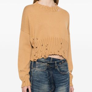 DISTRESSED CROPPED JUMPER