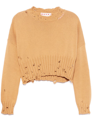 Marni Distressed Cropped Jumper - SHEET-1 - LISBON STORE