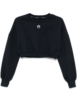 Marine Serre Moon Logo Fleece Cropped Sweatshirt - SHEET-1 - LISBON STORE