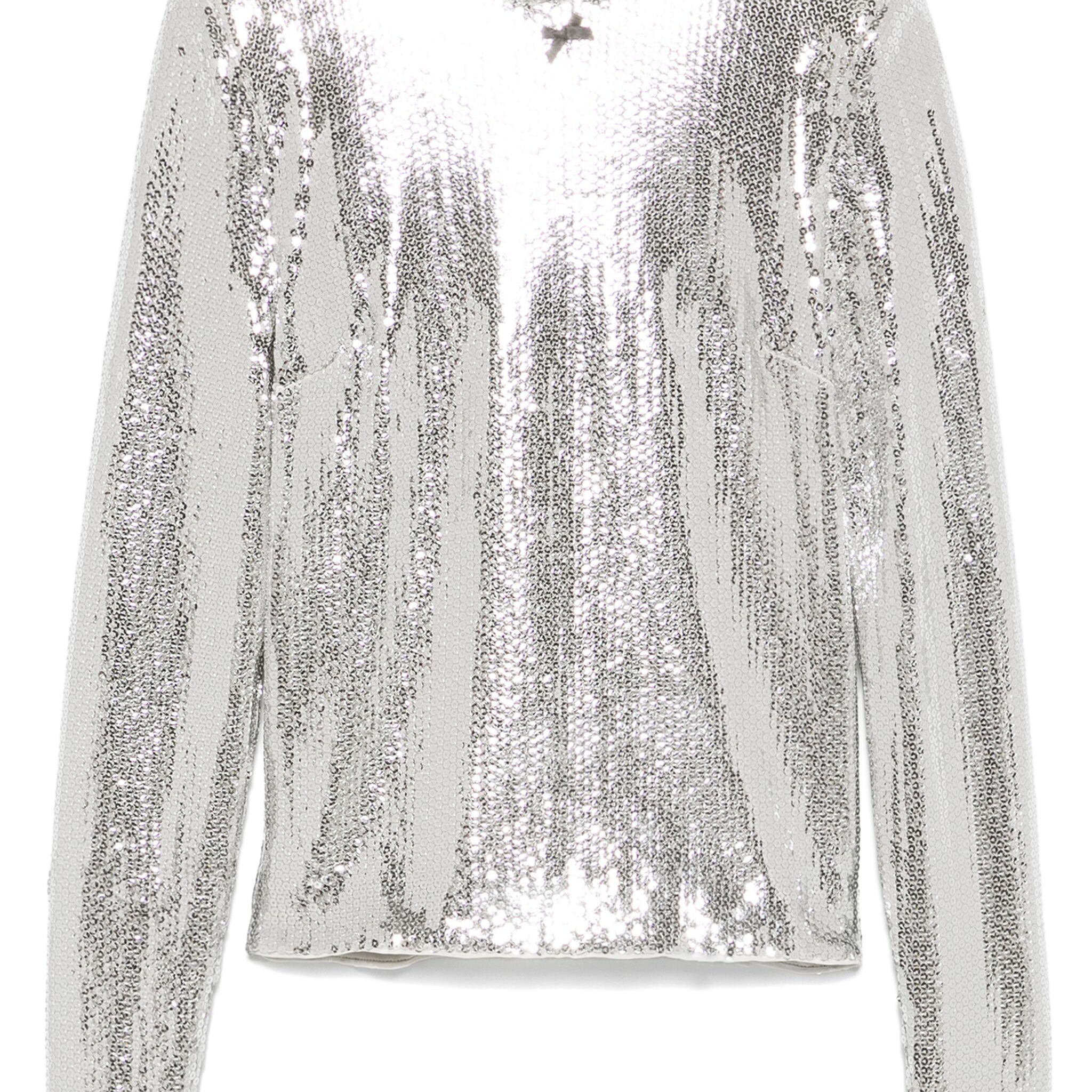 Rotate Birger Christensen Sequin High Collar Top - SHEET-1 - LISBON STORE