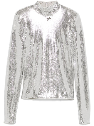 Rotate Birger Christensen Sequin High Collar Top - SHEET-1 - LISBON STORE