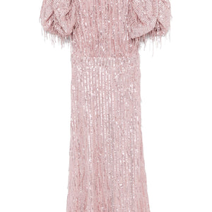 Rotate Birger Christensen Sequins Fringes Puffy Dress - SHEET-1 - LISBON STORE