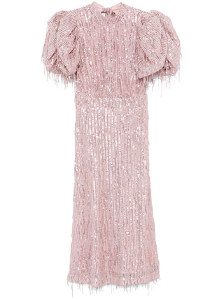 Rotate Birger Christensen Sequins Fringes Puffy Dress - SHEET-1 - LISBON STORE