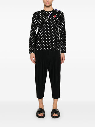 Comme Des Garçons Play Polka Dot Cotton T-Shirt - SHEET-1 - LISBON STORE