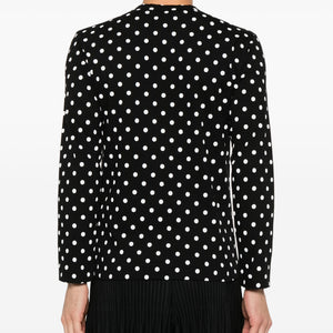 polka-dot cotton T-shirt