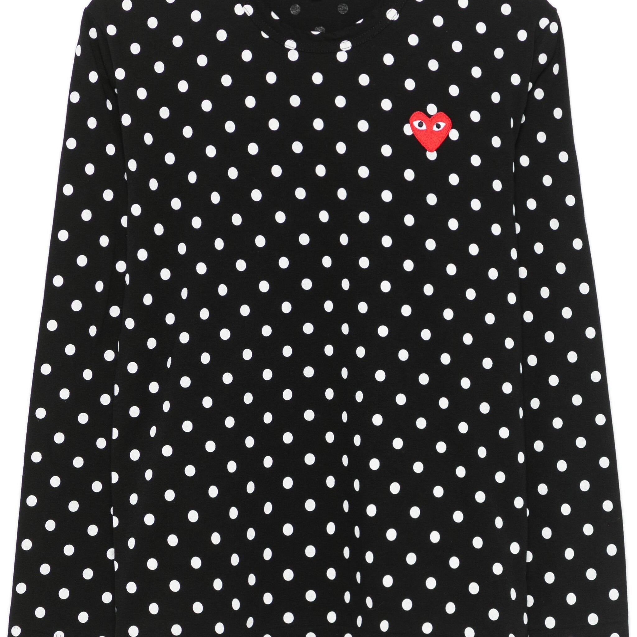 Comme Des Garçons Play Polka Dot Cotton T-Shirt - SHEET-1 - LISBON STORE