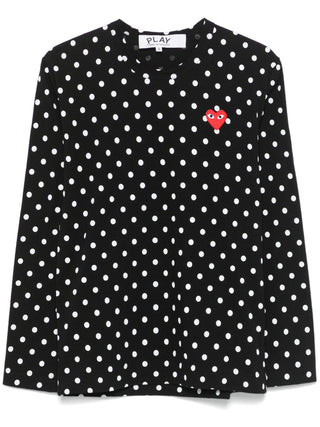 Comme Des Garçons Play Polka Dot Cotton T-Shirt - SHEET-1 - LISBON STORE