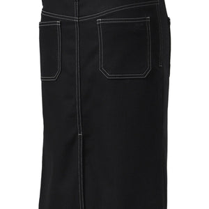 MIDI SKIRT 2 POCKETS IN STITCHED DENIM