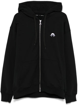 Marine Serre Moon Logo Fleece Zipped Hoodie - SHEET-1 - LISBON STORE