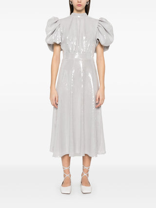 Rotate Birger Christensen Sequin Midi Puff Dress - SHEET-1 - LISBON STORE