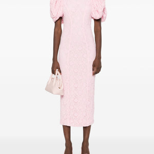 Rotate Birger Christensen Lace Midi Fitted Dress - SHEET-1 - LISBON STORE