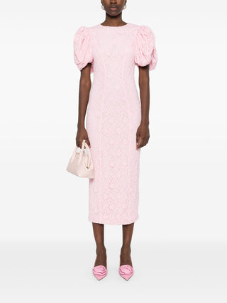 Rotate Birger Christensen Lace Midi Fitted Dress - SHEET-1 - LISBON STORE