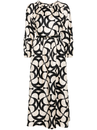 S Max Mara Printed Silk Flared Dress - SHEET-1 - LISBON STORE