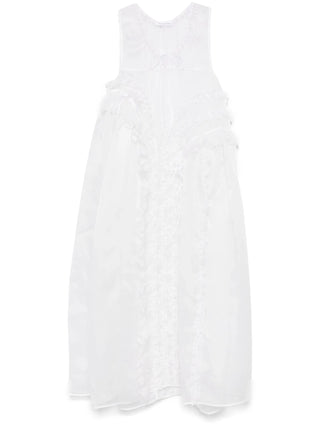 Cecilie Bahnsen Scoop Neck shift Dress With Ruffle Details - SHEET-1 - LISBON STORE