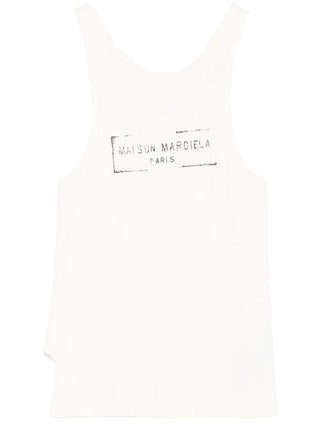 logo-print tank top