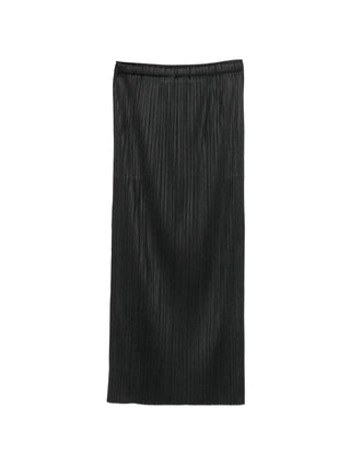 Issey Miyake black plissé midi skirt 