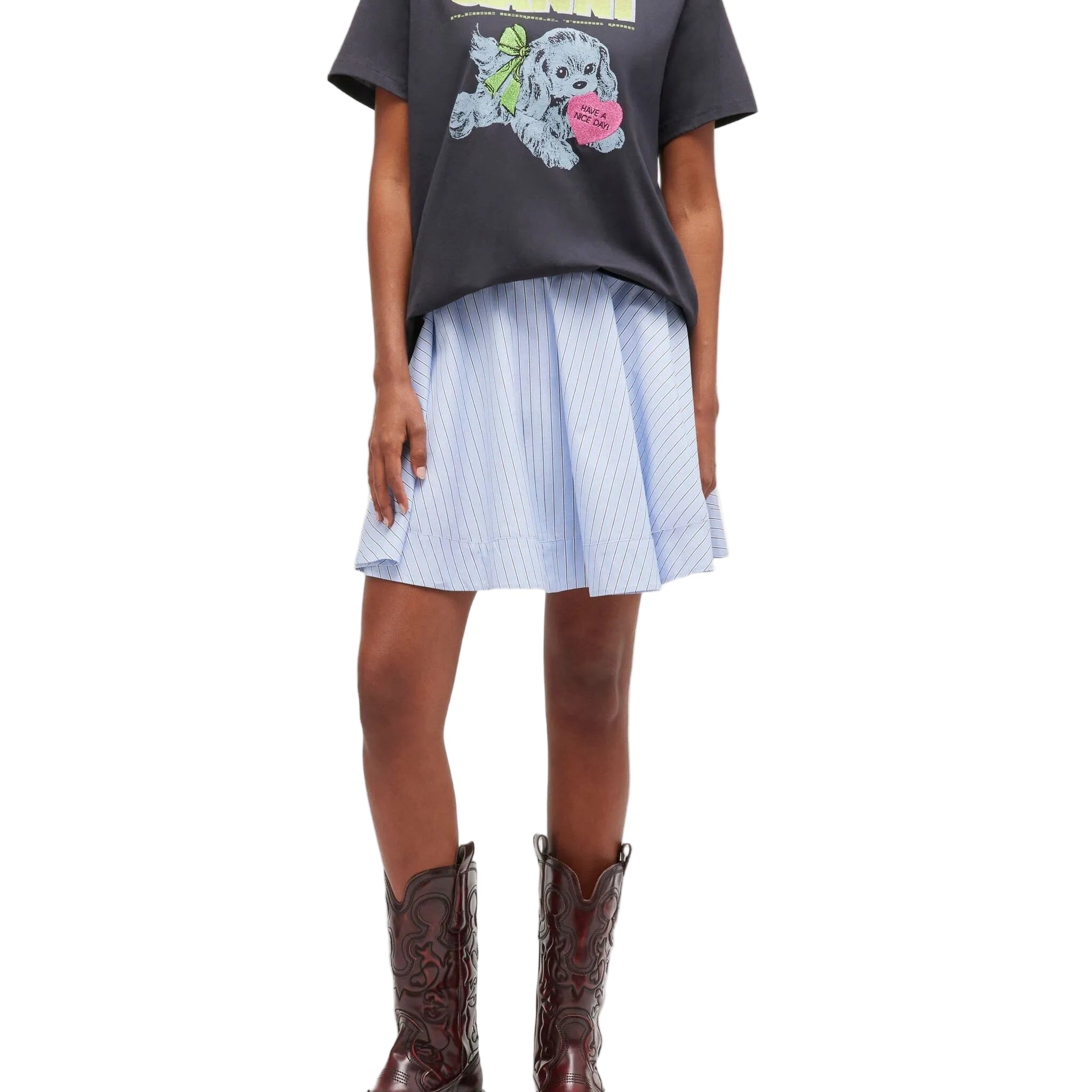 Basic Cotton Jersey Neon Puppy T-shirt