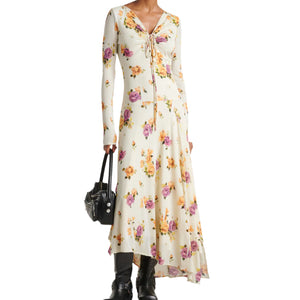 Floral Asymmetric Midi Dress