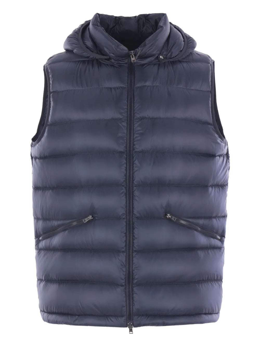 hooded quilted gilet